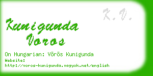 kunigunda voros business card